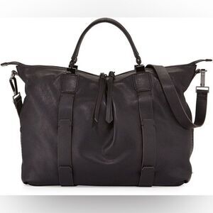 Kooba Joshua Leather Satchel Bag, Black